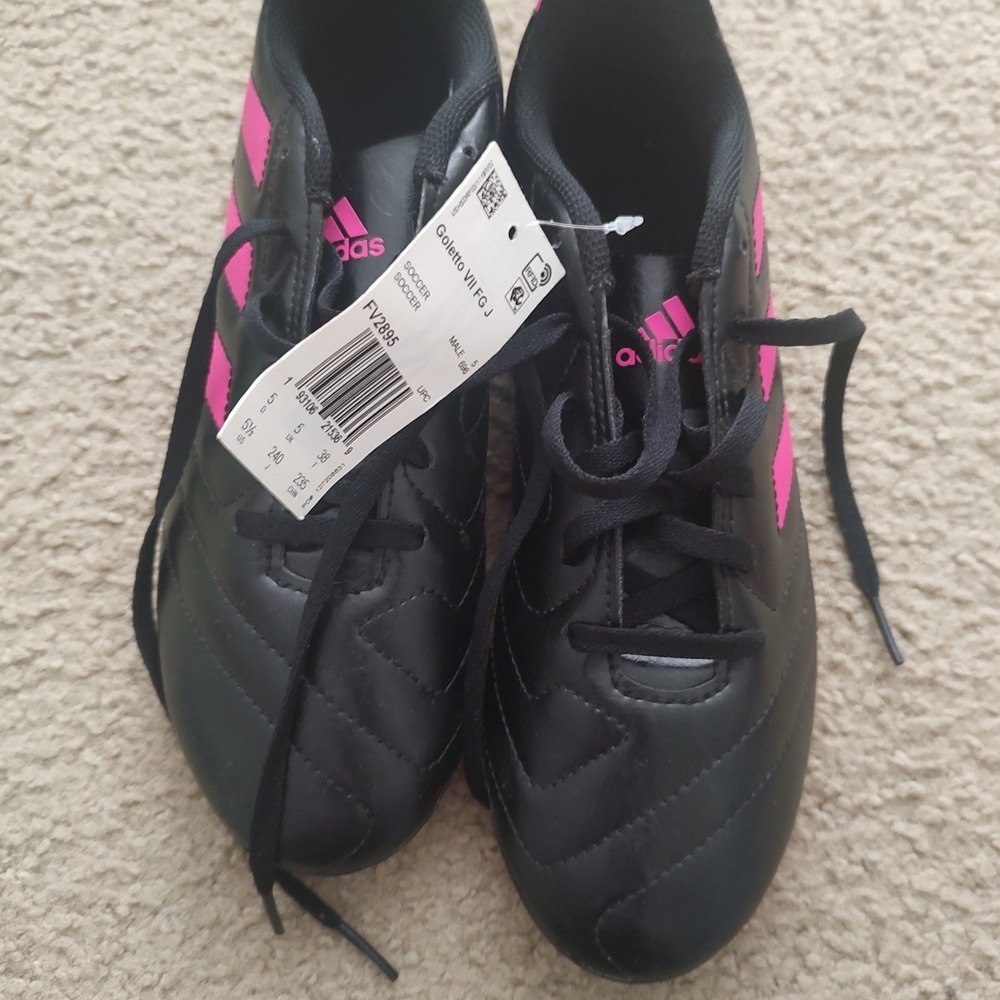 Adidas Goletto VII FG J Kids Soccer Cleats Black Pink FV2895 Size 5.5Y - Picture 6 of 6